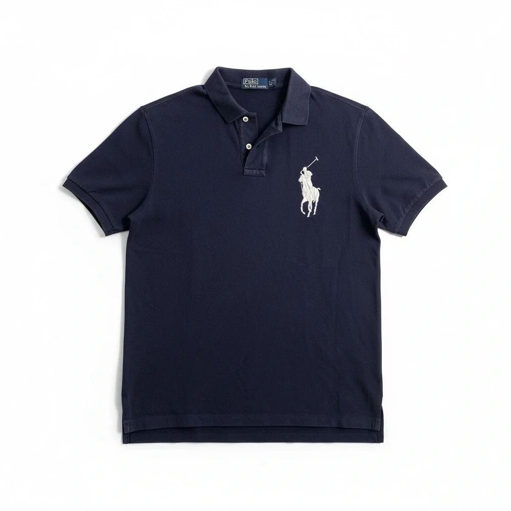 Polo Ralph Lauren Navy Big Pony Slim Fit Polo Shirt L